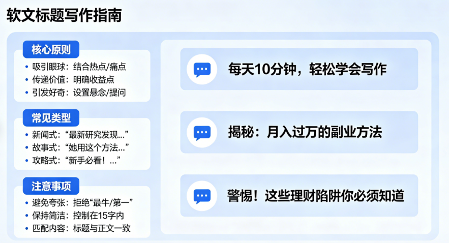 软文标题怎么写?掌握这8个技巧，点击率提升300%封面配图